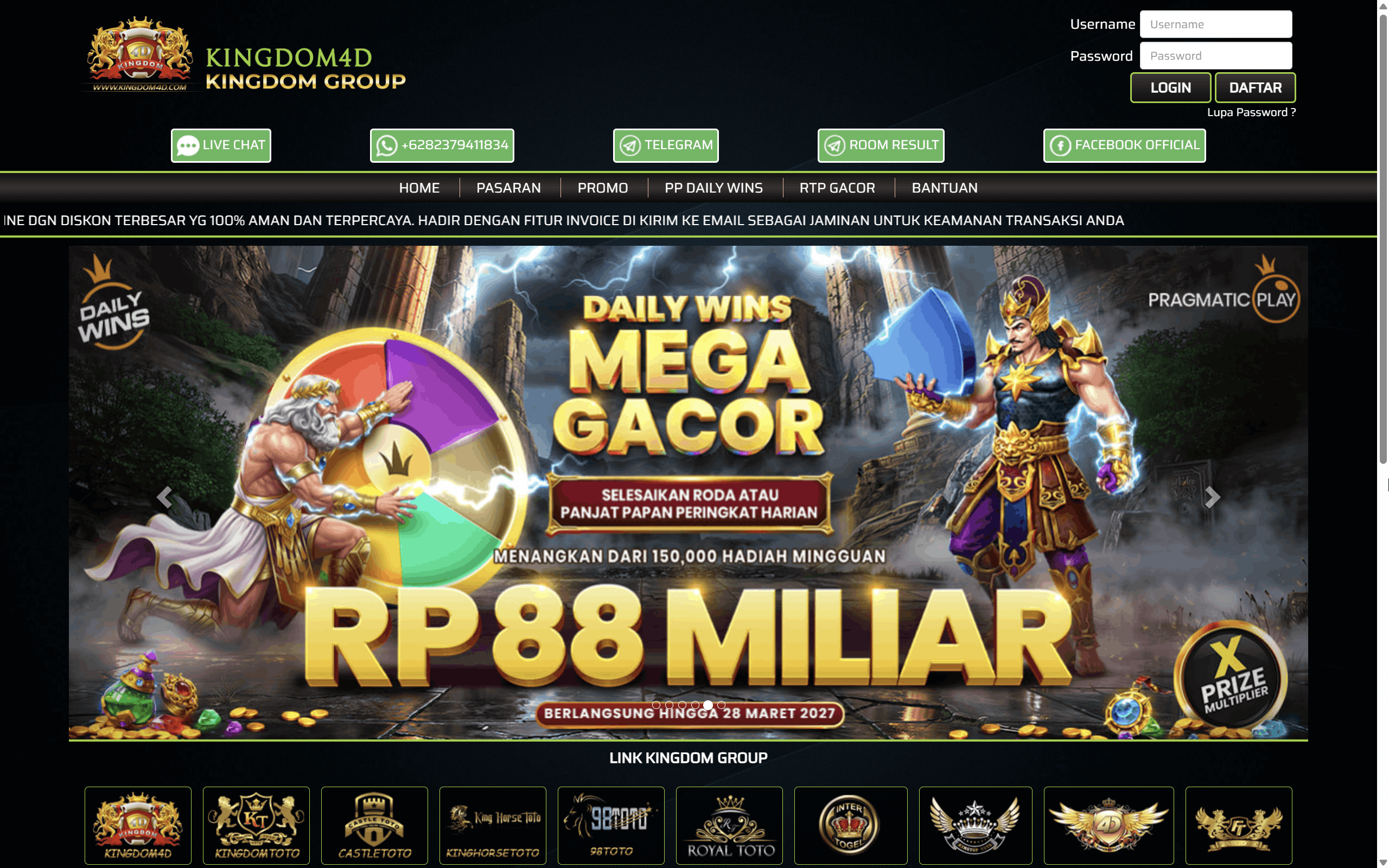 Script Web Slot Kingdom Pro - Casino Online Multi Template